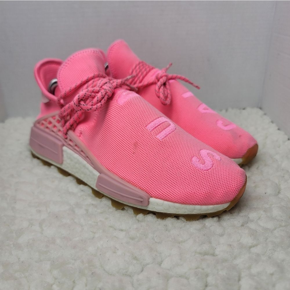 Pharell Williams × Adidas NMD Human Race Trail Sun Calm Mens Size 9 Pink Sneaker